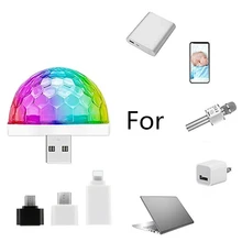 

LED Stage Lighting Effect Colorful Cell phone Stage lights Mini RGB Projection lamp Party DJ Disco Ball Light Indoor Lamps