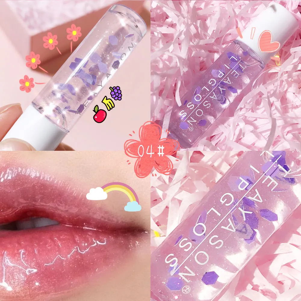 

Transparent Shimmer Moisturizing Lip Gloss Long Lasting Liquid Lipstick Plumper Oil Makeup Sexy Primer Lips Tint Cosmetics