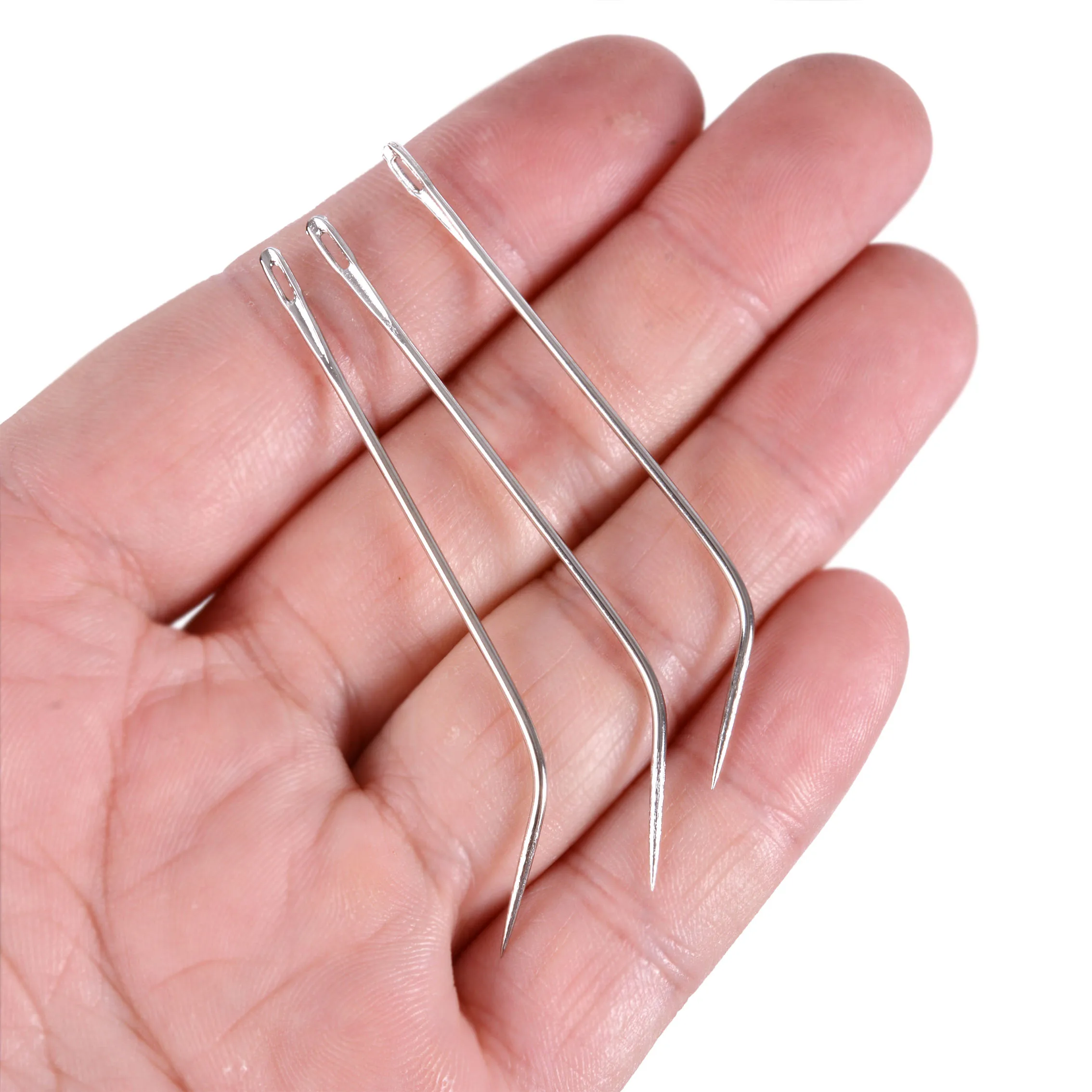 J TYPE Weaving Needle Hook /Sewing Needles For Human Hair Extension Hair weaving Knitting Tools 12pcs hair extensions tool