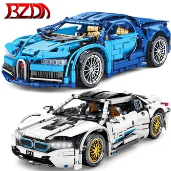 

BZDA Technics Germany Famous Brand Car I8 Building Blocks Toys Technic Bugatti car Model Bricks Creator Expert Ideas Vehicles