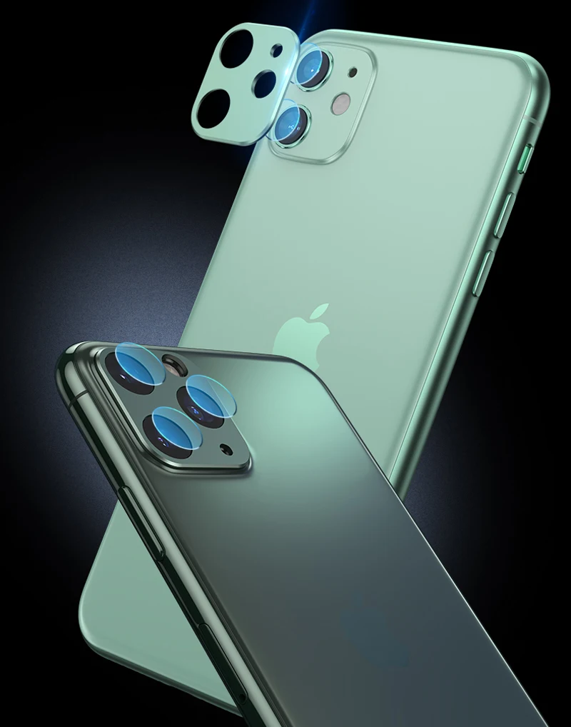 2 шт./лот для iPhone 11 pro max защита для экрана камеры+ задняя защита объектива кольцо чехол для Apple iPhone 11