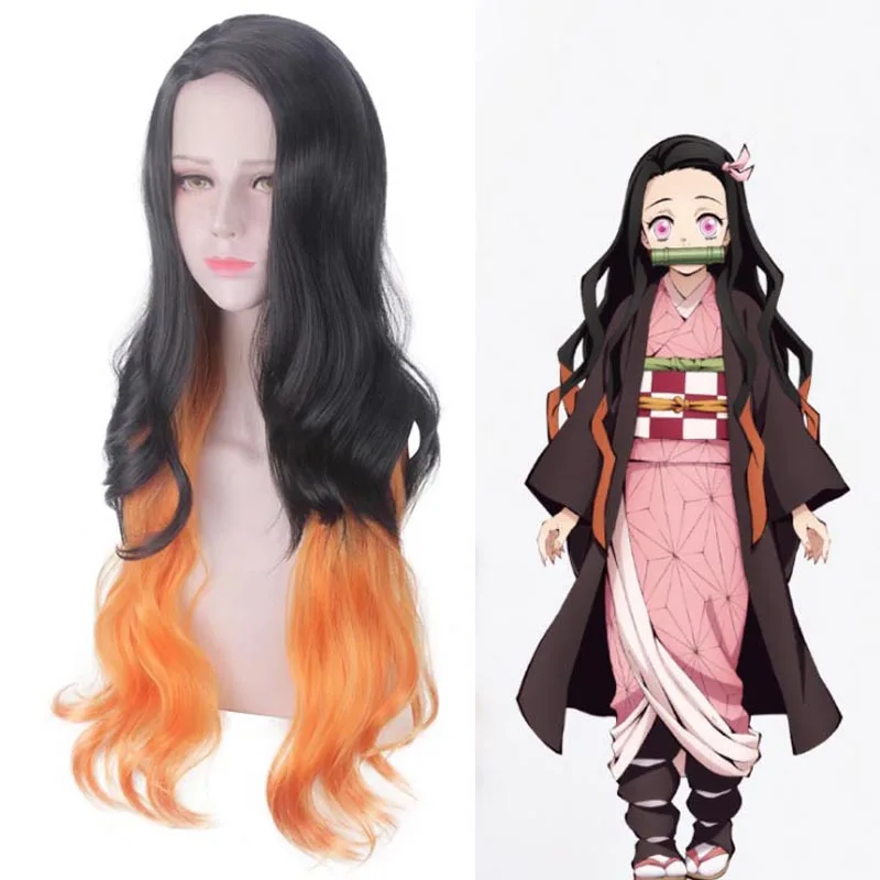2020 Аниме! Демон убийца Kimetsu без Yaiba камадо Nezuko Косплэй парики костюм кимоно