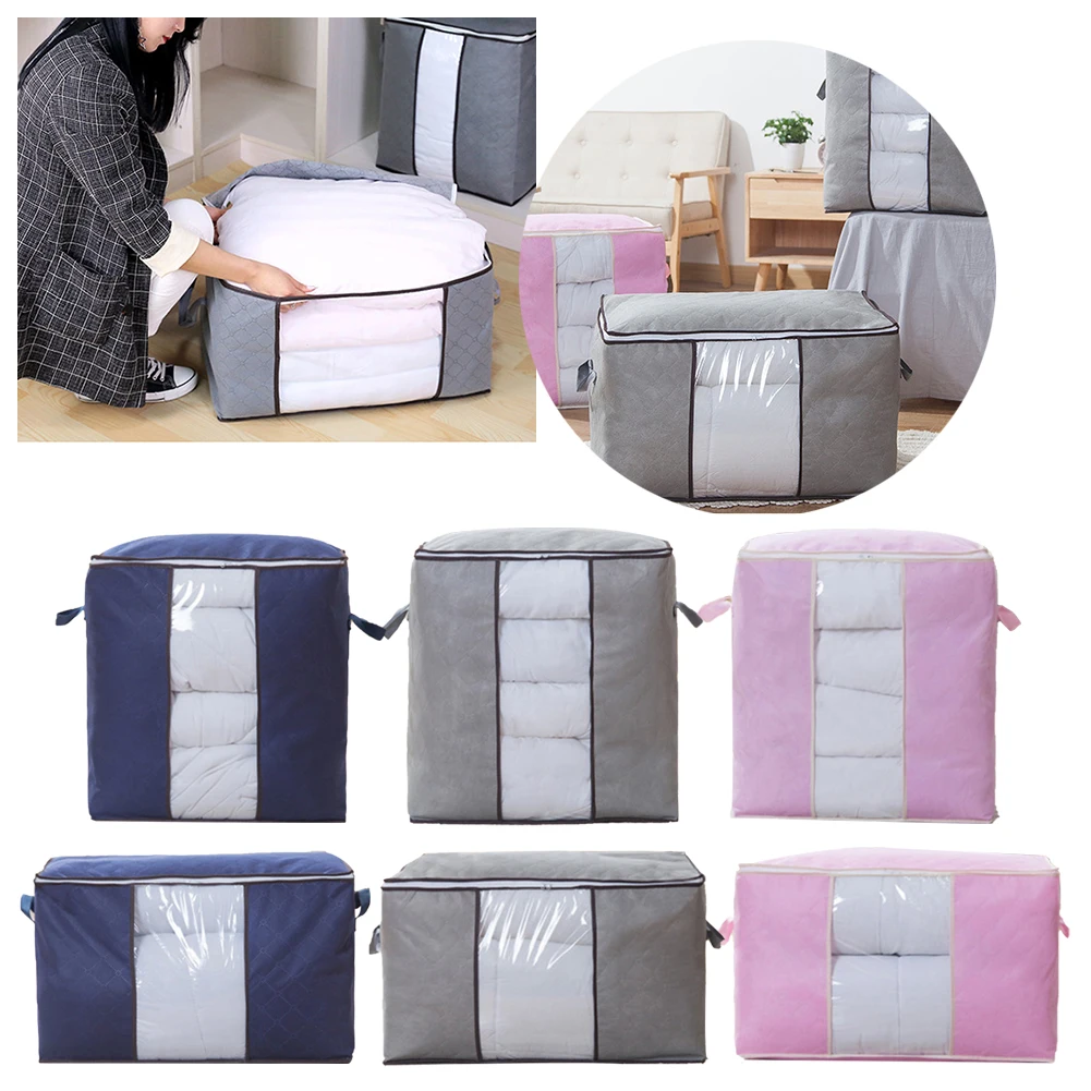

Cloth Storage Bags Non-woven Fabric Organizer Clothes Quilt Finishing Dust Bag Quilts Pouch Washable Quilts Bags