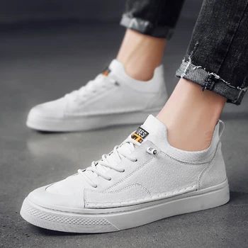 

Men Leather Casual Shoes fashion Soft Loafers Men Moccasins Shoes outdoor Slip-on Men Lightweight Driving Shoes Flats