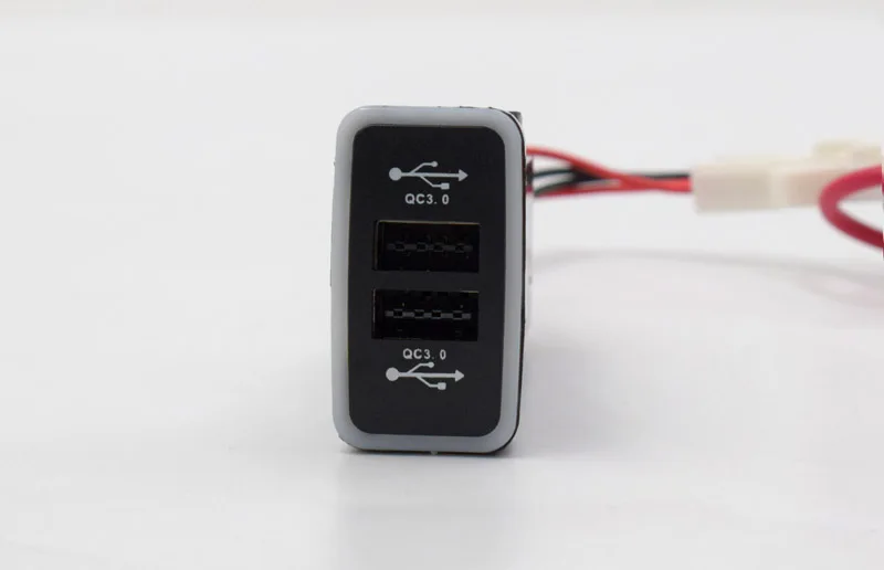 XCGaoon QC3.0 Quickcharge автомобильное зарядное устройство двойной USB телефон PDA адаптер DVR Plug& Play кабель для TOYOTA Hilux VIGO