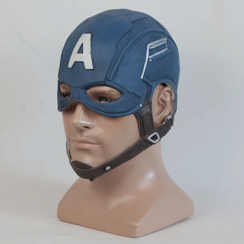 

Captain America Mask Cosplay Steven Rogers Superhero Latex Helmet Halloween for Men Party Prop Masquerade Masks