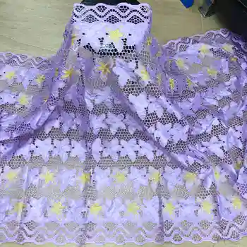 

Elegant Light Purple Wedding/Party Bazin Riche Textile African Cotton Bazin Lace Fabric NBR47 (5Yards/Lot)