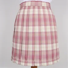 Летняя женская юбка JK для школьниц Kawaii, плиссированная юбка с высокой талией, красная чайная клетчатая юбка, юбка для школьной формы