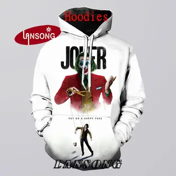 

joker hoodie men 3d print clown sweatshirt harajuku funny casual shorts streetwear hip hop pants winter crewneck jacket clothes