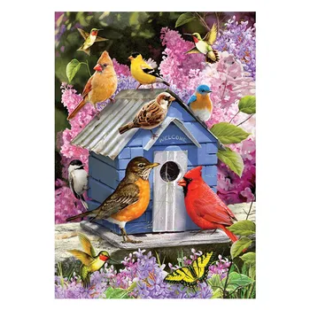 

Spring bird house Animal For Embroidery Needlework 14CT Counted Unprinted DIY Cross Stitch Kits Handmade Art Wall Decor