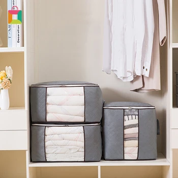 

Clothing Storage Bags Organizers Thick Foldable Organization Bags with Large Clear View Window Carry Handles Cozy