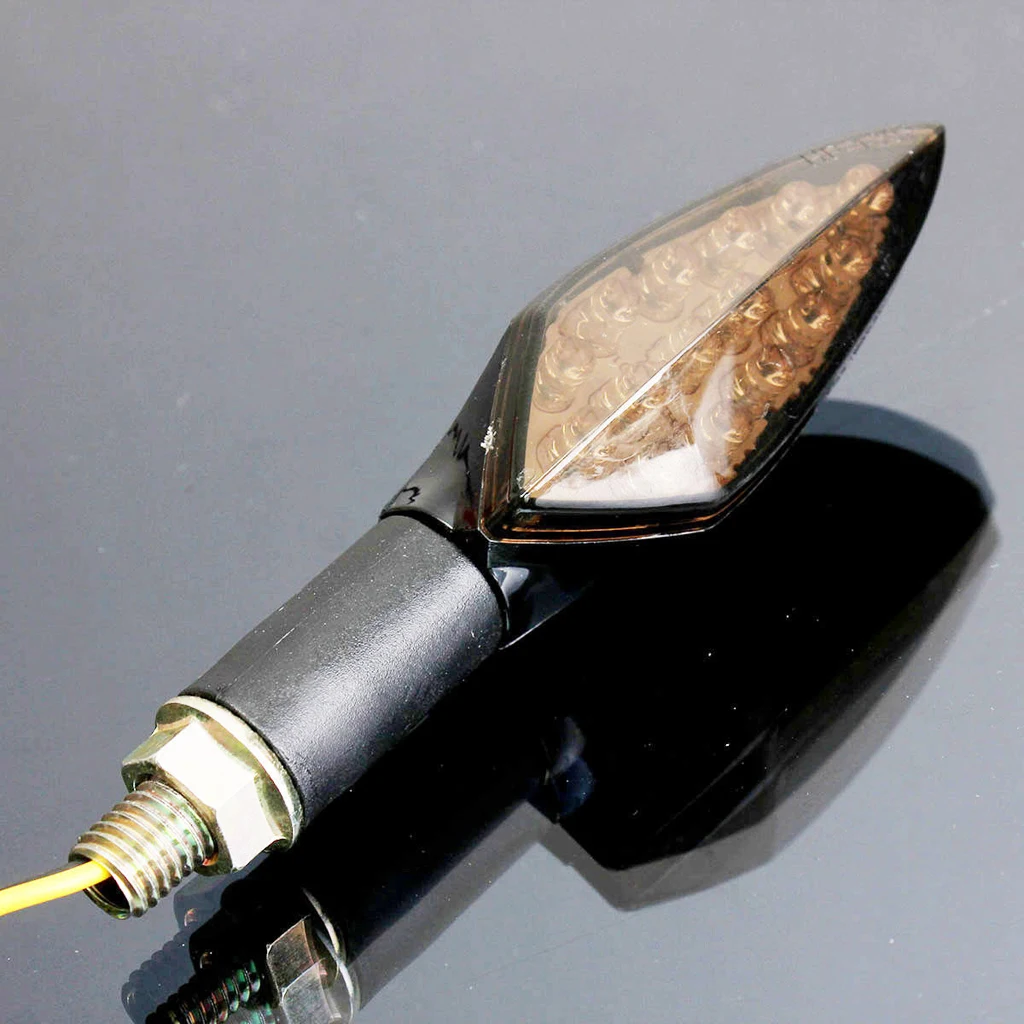 Черный мотоцикл стебель 15 светодиодный указатель поворота Индикатор мигалка |