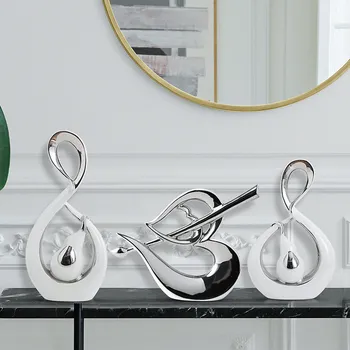 

Modern Ceramic Elephant Art Decoration Love Arrow Crafts Livingroom Home Accessories Bookcase TV Cabinet Furnishing Wedding Gift