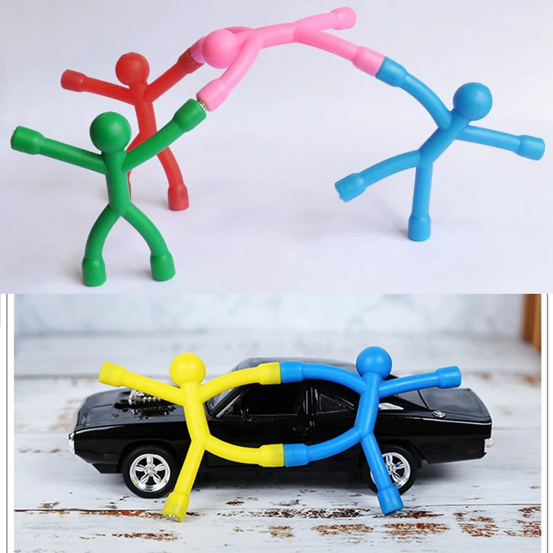 

Creative Kung Fu Villain Venting Puzzle Magnetic Man Fridge Magnet Soft Rubber Doll Toy 1 Pc Magnetic Sticker