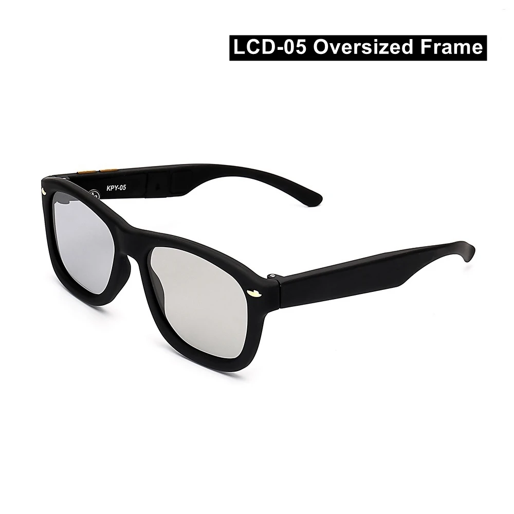 La Vie Original Design Sunglasses LCD Polarized Lenses Transmittance Adjustable Lenses Suitable Both Outdoors and Indoors - Цвет линз: LCD05-BLK
