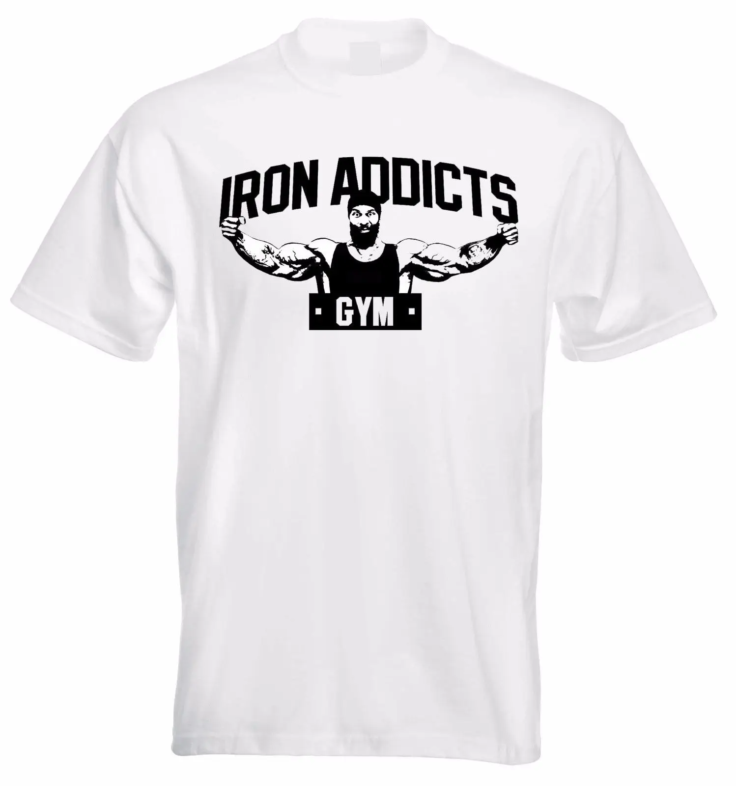 Железный зависимых GYMER футболка CT FLETCHER майка Рашид-Белая Летняя с короткими