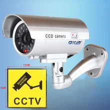 Водонепроницаемый манекен имитация CCTV камеры с мигающий светодиодный для наружного или внутреннего Реалистичного вида поддельные камеры для безопасности