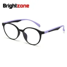Brightzone круглый студенческий игровой очки Tr90 близорукость анти компьютерная Радиационная Рамка Рецепт синий свет блокирующие очки