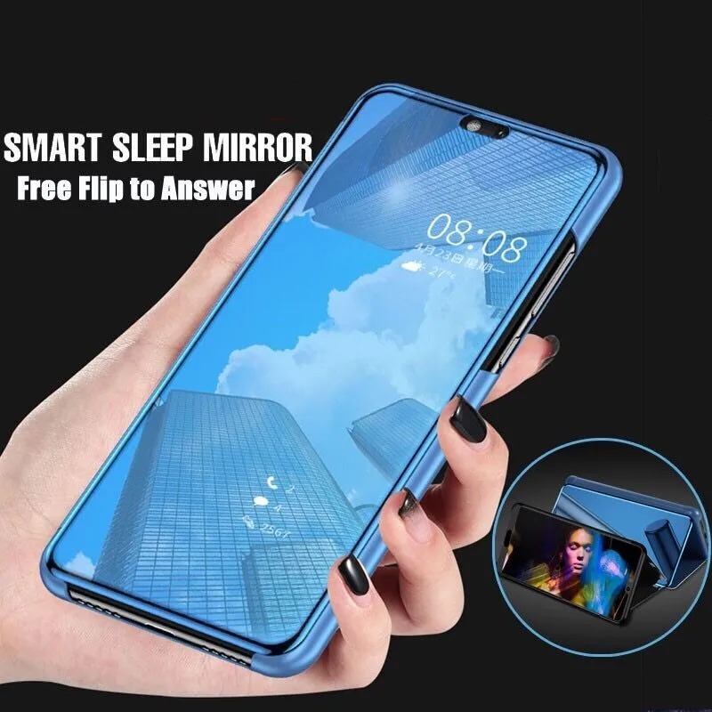 Зеркальный Чехол-книжка для Huawei Honor 9S 10S Y6S Y9S Y5P Y6P Y7P Y8P 2020 Y5 Y6 Y7 Pro 2018 Y9 Prime 2019 |