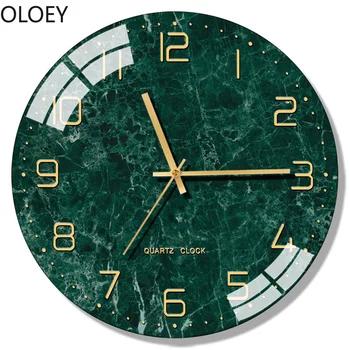

Luxury Large Wall Clock Glass Modern Office Kitchen Living Room Bedroom Silent Wall Watches Clocks Creative Vintage Home Decor