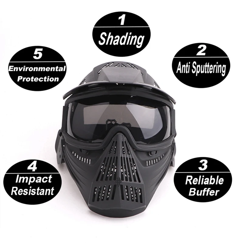 

Adjustable Full Face Mask Anti-fog Mouth Protection Hat Outdoor Sportswear Protective Caps Accessories QW85