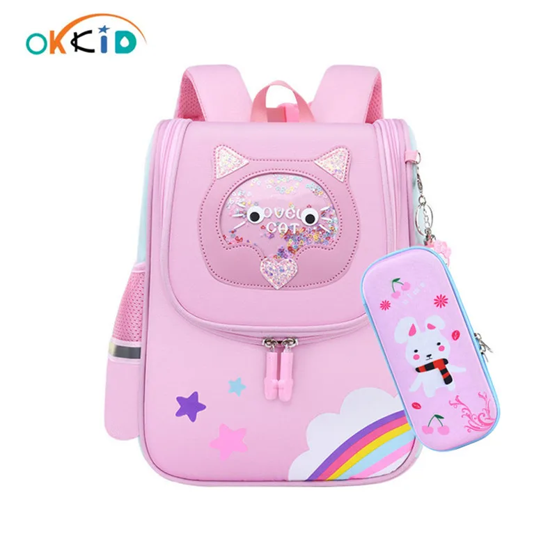 School-Bags OKKID Bookbag Kindergarten-Bag Animal-Print Girls Waterproof Small Backpack