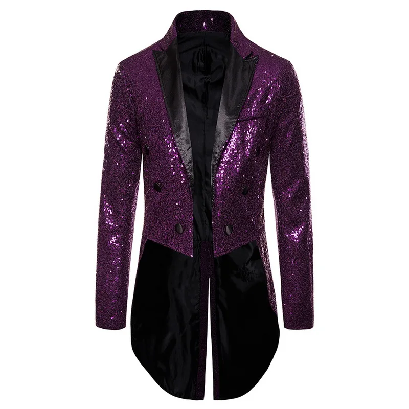 Style-04 Puimentiua мужские блестящие Роскошные смокинги, блейзеры, дизайнерские модные костюмы с золотыми блестками, мужской блейзер для ночного клуба, куртки с блестками, пальто - Цвет: Style-04