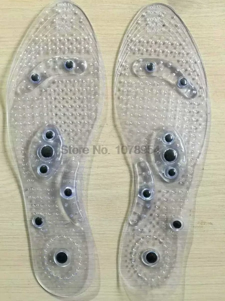 by dhl 200pairs Magnetic Therapy Foot Insole Transparent Silicone Anti-fatigue Health Massage Slimming Weight Loss hot | Красота и