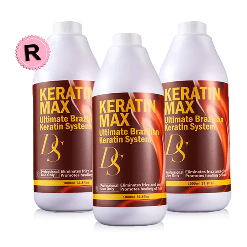 DS MAX Keratin Hair Treatment Straightening 12% Formalin for Resistant Hair Brazilian Keratin Cream Curly Hair Care Products