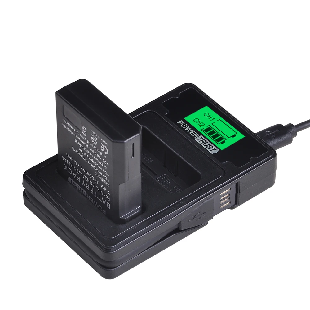 PowerTrust ENEL14 EN-EL14A elen EL14 lcd USB зарядное устройство для Nikon P7800, P7100, D3400, D5500, D5300, D5200, D3200, D3300