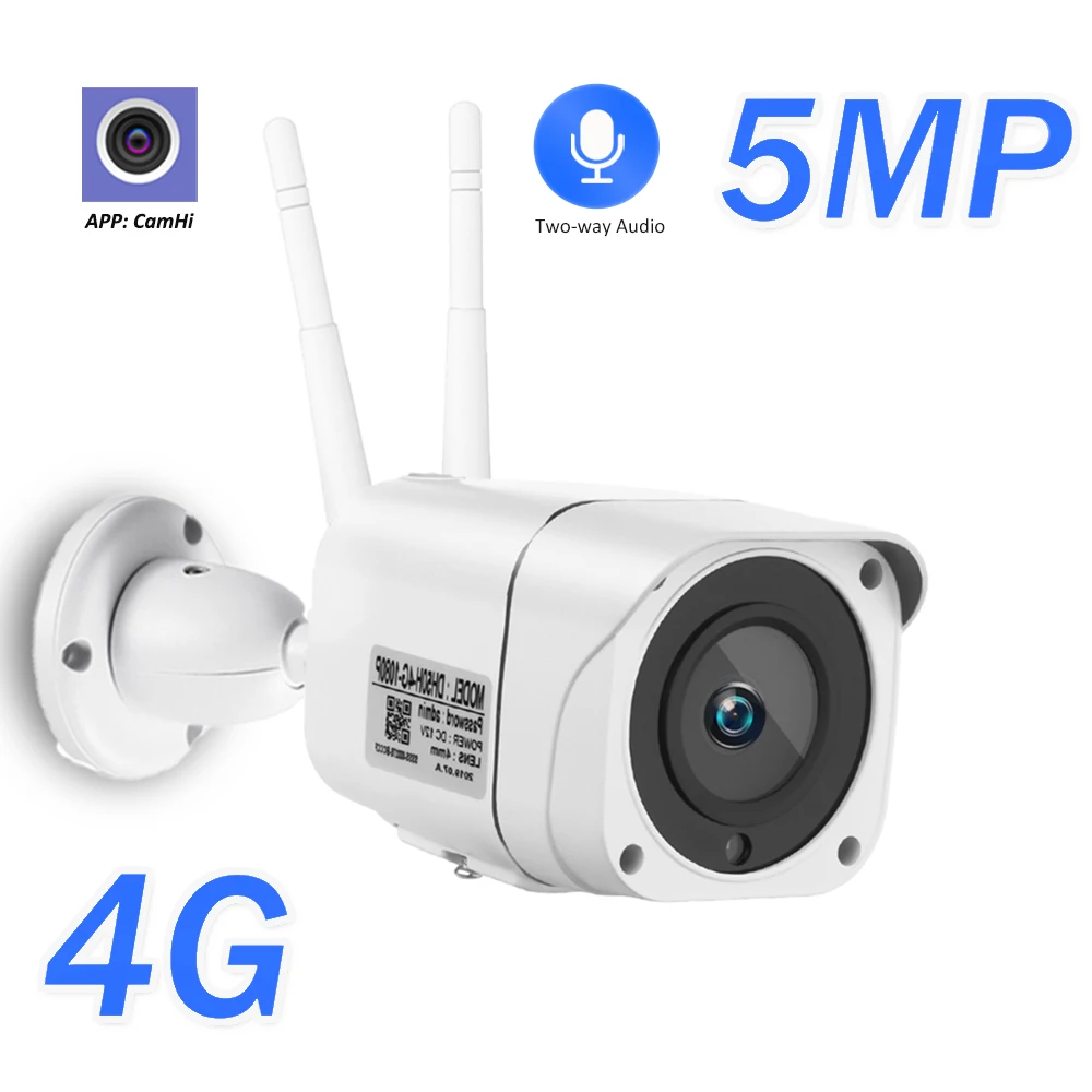 5 МП HD 3G 4G SIM карта камера наружная WIFI Беспроводная цилиндрическая IP 1080P 2 CCTV