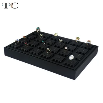 

Classical Ring Jewelry Display Tray Black 24 Sheets Ring Plate Ring Holder Jewelry Pallet Stand