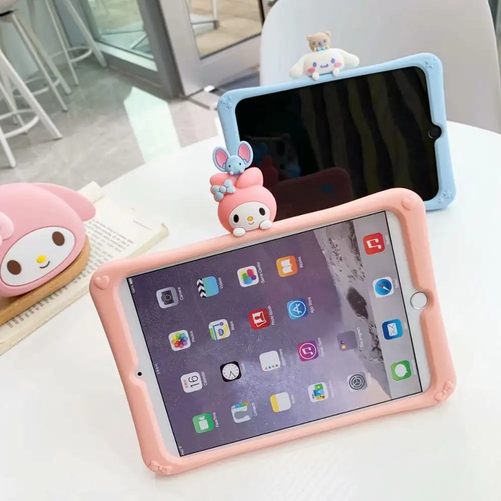 

Kids Cartoon Lovely Silicone Case For Ipad 5 6 Air 1 2 3 10.5 pro 11 2018 IPad 234 Mini 1 2 3 4 5 Tablet Protect Cover Funda+pen