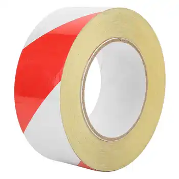 

Warning Tape Red White Safety Reflective PVC Tape Warning Sticker Marking Adhesive Tapes 50mm x 46m