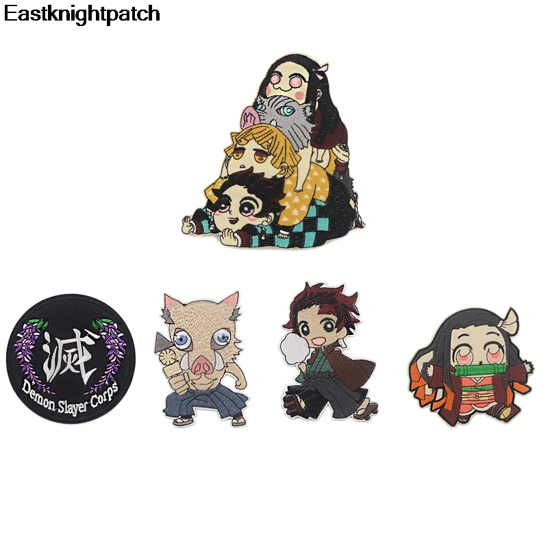 E1746 Anime Iron On Patches Clothing Para Diy Embroidered Badges Sewing