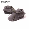 Baby Moccasins Infant Soft Moccs Shoes Baby First walkers Fringe Soled Non-slip Footwear Crib Shoes PU Leather 4