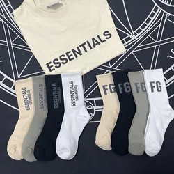 Unisex Essentials Socks Four Seasons General Fashion Essentials Sports Socks Breathable Antibacterial Sweat Absorbing Socks