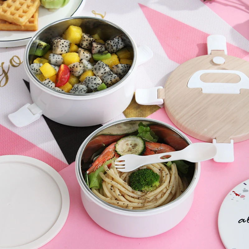 2 Layer Insulated Thermal Round Bento Lunch Box – The Kawaii Shoppu