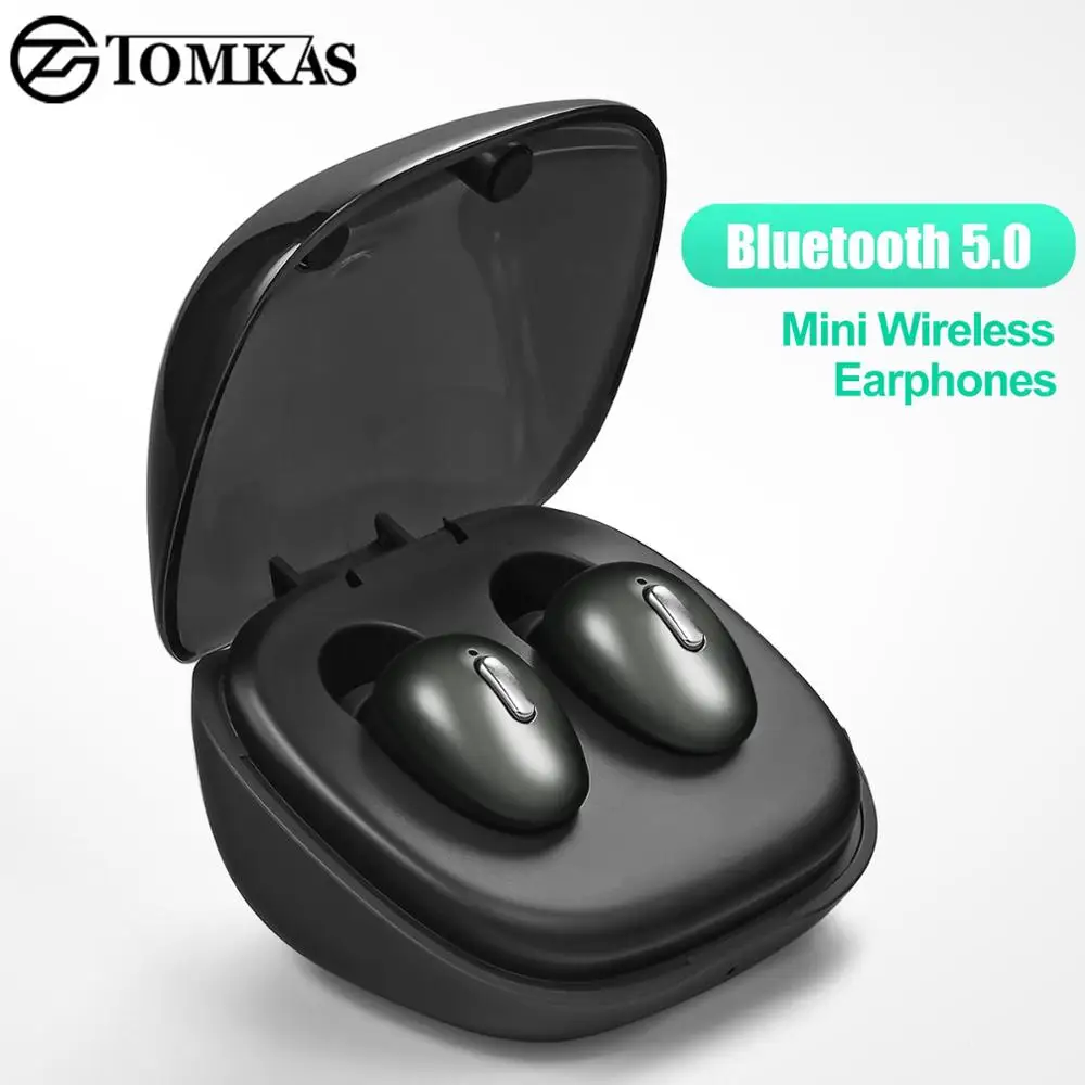 

Bluetooth Earphone Mini Portable Wireless Headset Waterproof 5.0 Bluetooth Headphone For Phone Stereo Bass Sport Earbuds Mic TWS