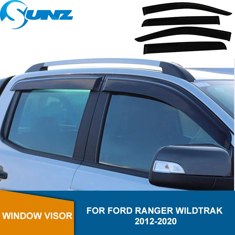 Боковая штормовка для Ford Ranger Wildtrak T6 T7 T8 2012 2020 Abs черный козырек от солнца и дождя