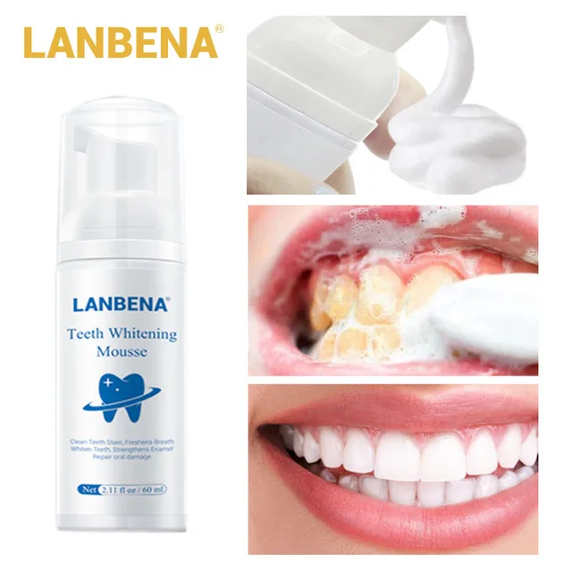 LANBENA Teeth Whitening Mousse Oral Care Tooth Cleaning Toothpaste
