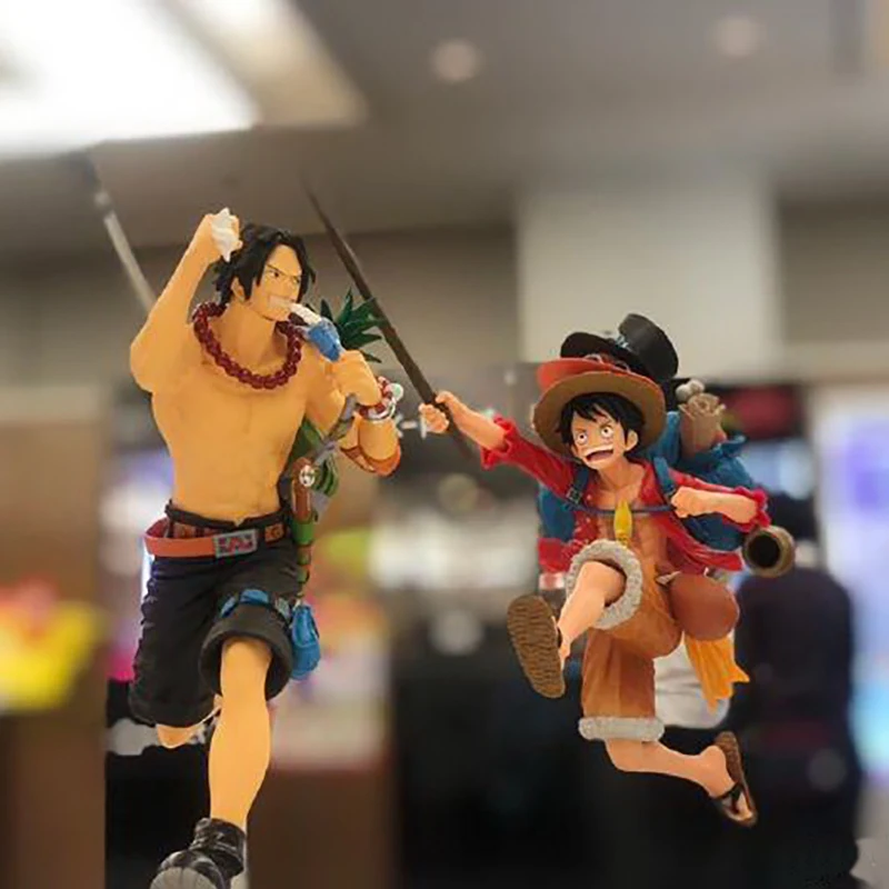 Anime One Piece Running Luffy Ace Action Figure Juguetes One Piece Luffy Ace Figura Modello Da Collezione Giocattoli 5.9 ''Regalo Di Natale