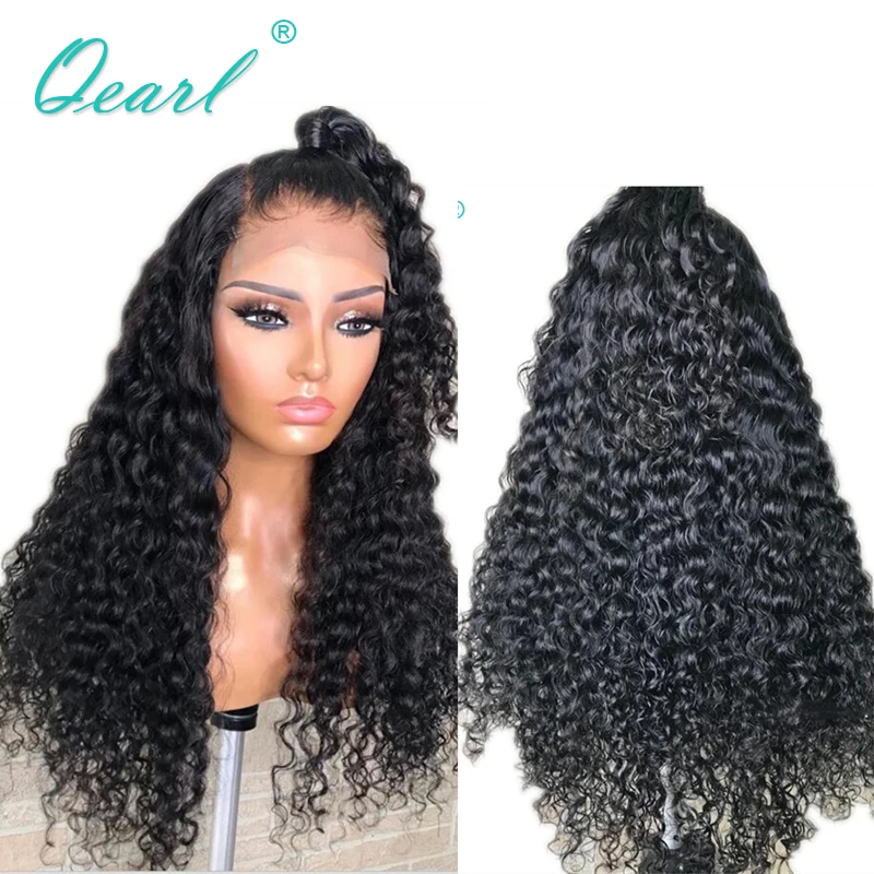 

Curly Wig 360 Lace Frontal Wig Pre Plucked With Baby Hair Peruvian Remy Human Hair Lace Wigs Free Parting Qearl
