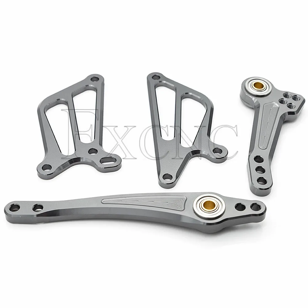 CNC мотоцикл Rearset ножной Peg тормозной рычаг переключения передач+ крыло для Honda CBR500R CBR400R CB500F CB400F CBR 500 2013 - Цвет: Gray