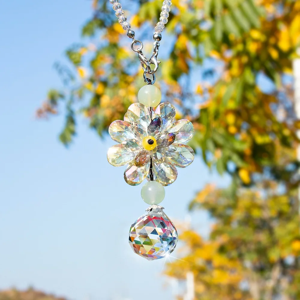 H&D подвесная люстра хрустальный шар призмы кулон фэншуй Suncatcher Радуга производитель коллекция автомобилей Шарм