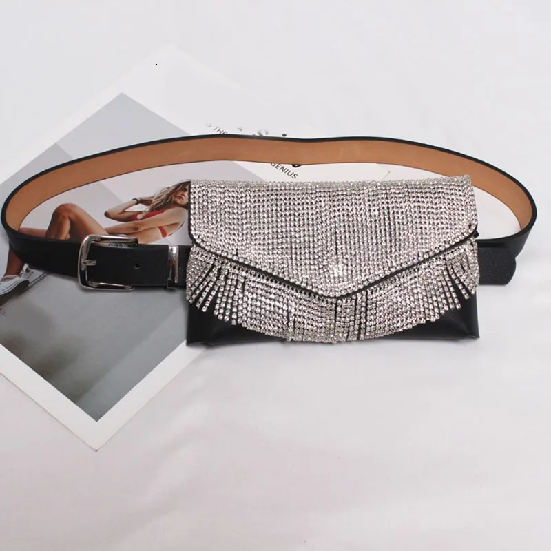 [EAM] из искусственной кожи Стразы Blingbling tassels длинный ремень для женщин, новая мода, подходит ко всему, Осень-зима JO077