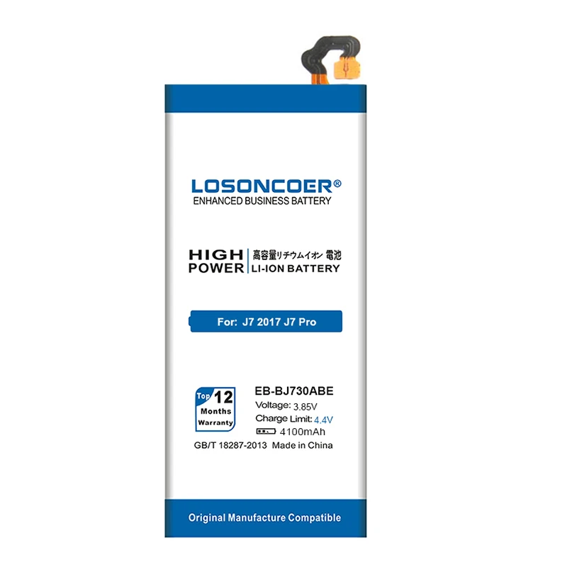 LOSONCOER 4100 мАч EB-BJ730ABE для samsung Galaxy J7, J7 Pro, SM-J730F, J730FM, J730G, J730GM, J730K J730D J730S батарея