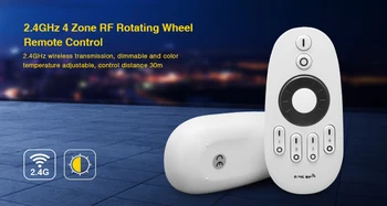 

FUT006 Mi.Light 2.4G RF 4-Zone Wireless Remote LED Dimmer Controller for WW/CW LED Bulb / Single Color LED Strip