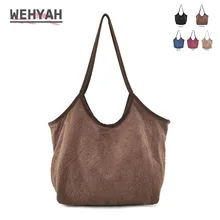 Wahyah женские сумки для женщин ручные сумки замшевая фланелевая ткань Повседневная Сумка-тоут сумка-мессенджер на плечо женские сумки черные Khak ZY072