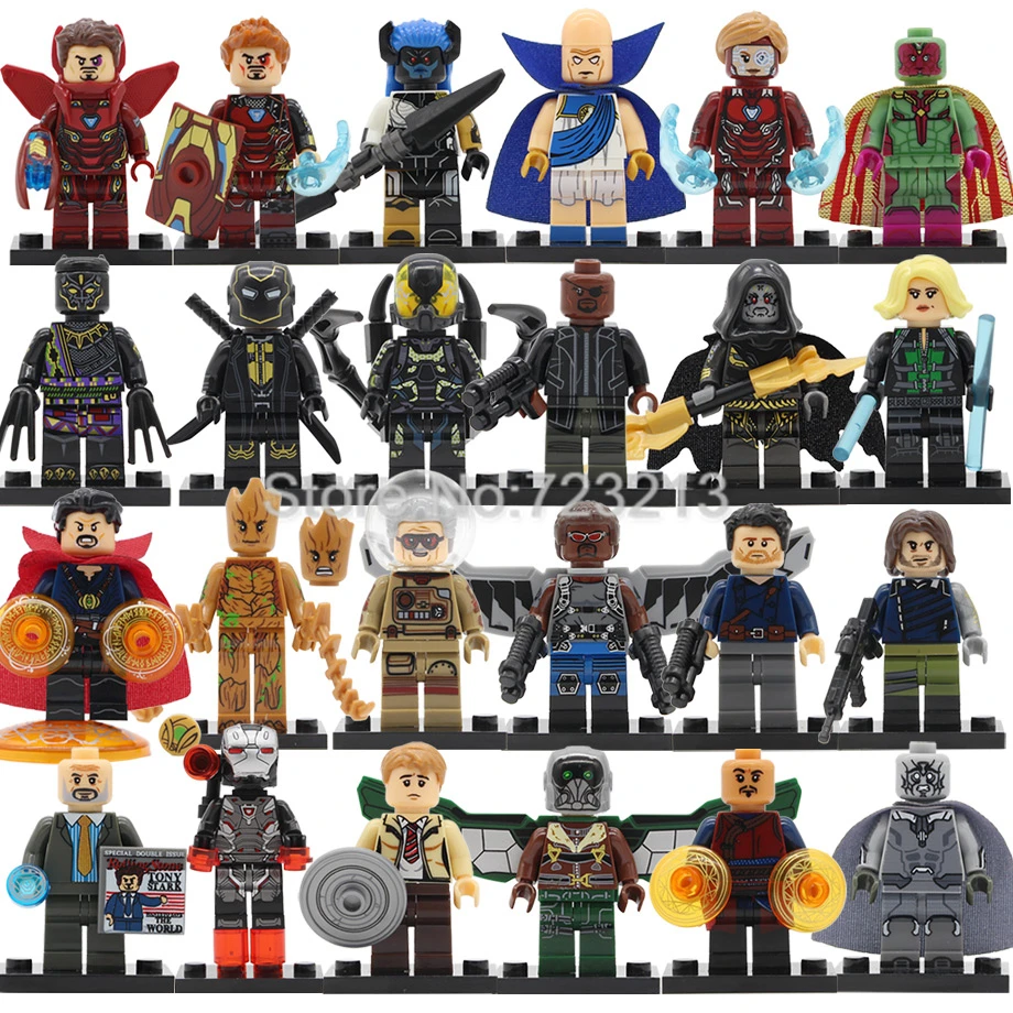 

Single Super Heroes Marvel Figure Falcon Iron Man Bucky Vulture Yellow Jacket War Machine Building Blocks Brick Toys Legoing